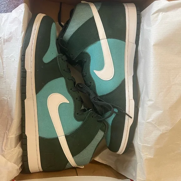 Nike dunk hi size 14 new pro green/teal mariners - Picture 5 of 9